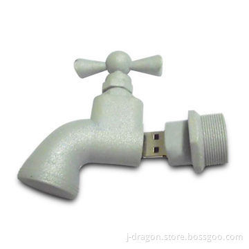 Hydrant-shaped USB Flash Drive with USB2.0 Standard Interface, No External Power Supply Required